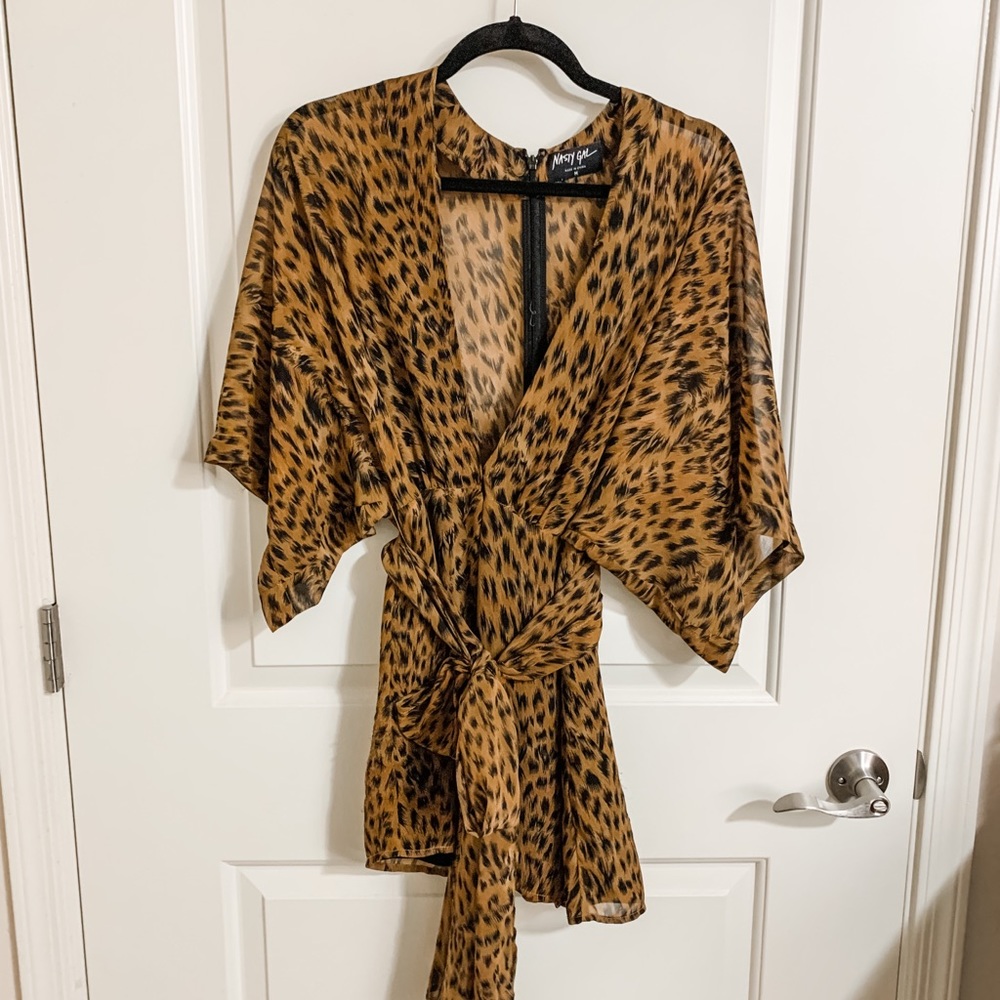 NastyGal Cheetah Print Romper